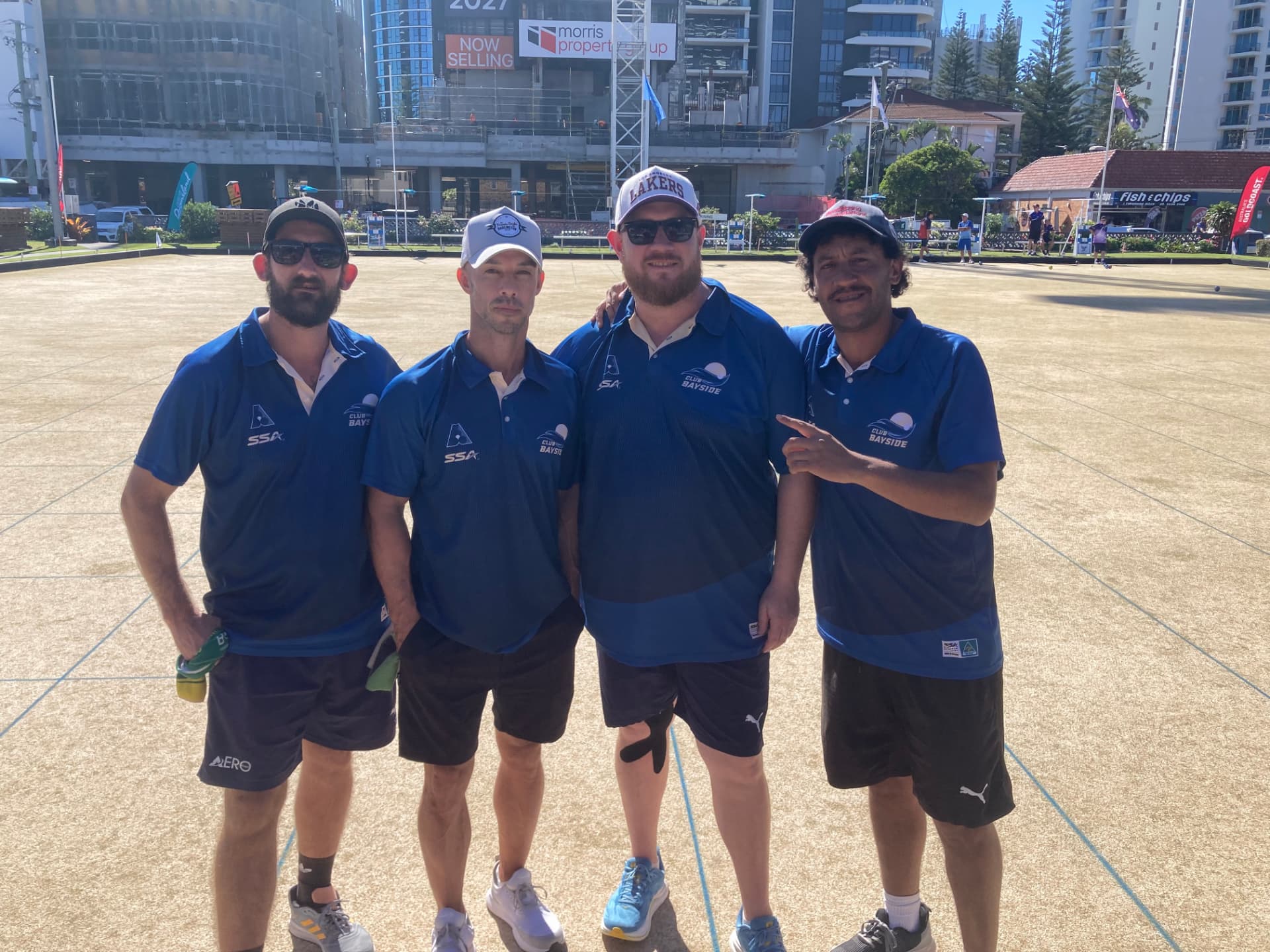 Club Bayside pennant team at Matador Fours 2026